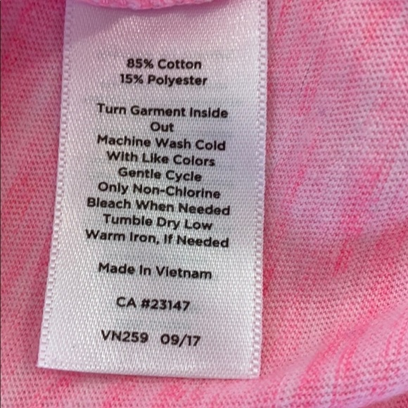 Talbots SZ Sp 85% Cotton/15% Poly Pink T-shirt - Picture 5 of 5